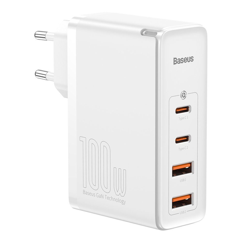 Baseus GaN2 Pro Ladegerät 100W USB / USB Typ C Quick Charge 4+ Power  Delivery (Galliumnitrid) Netzteil Wandladegerät weiß Smartphone-Ladegerät
