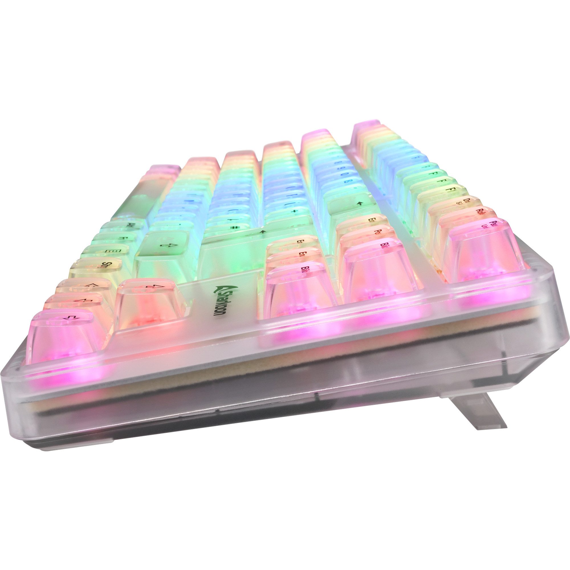 Sharkoon Gaming Tastatur Crystal Shark weiß DE – Bild 4 von 5