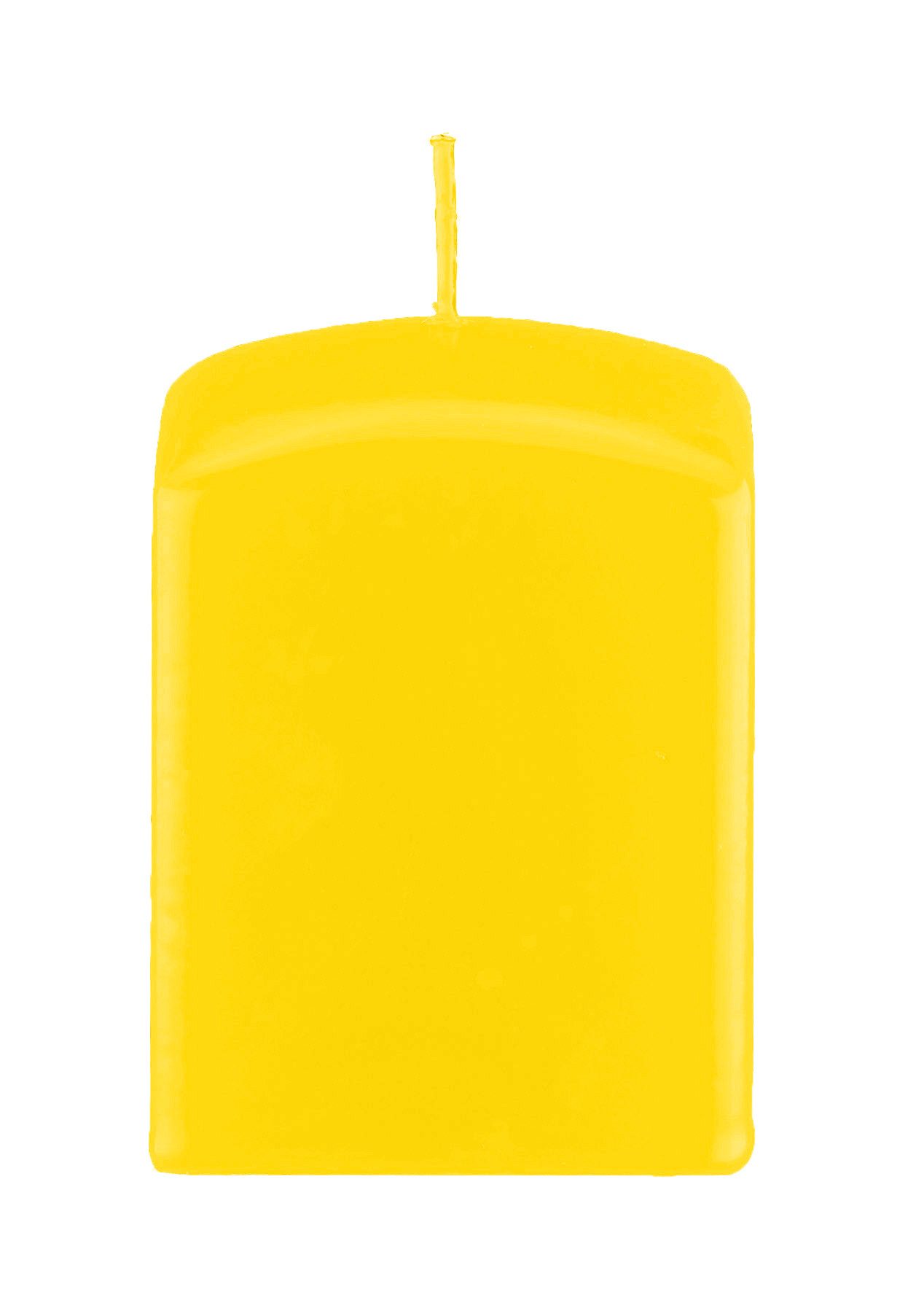 Kopschitz Kerzen Stumpenkerze Quader, Quadratische Kerzen Citron Gelb 80 x Ø 70/70 mm, 8 Stück