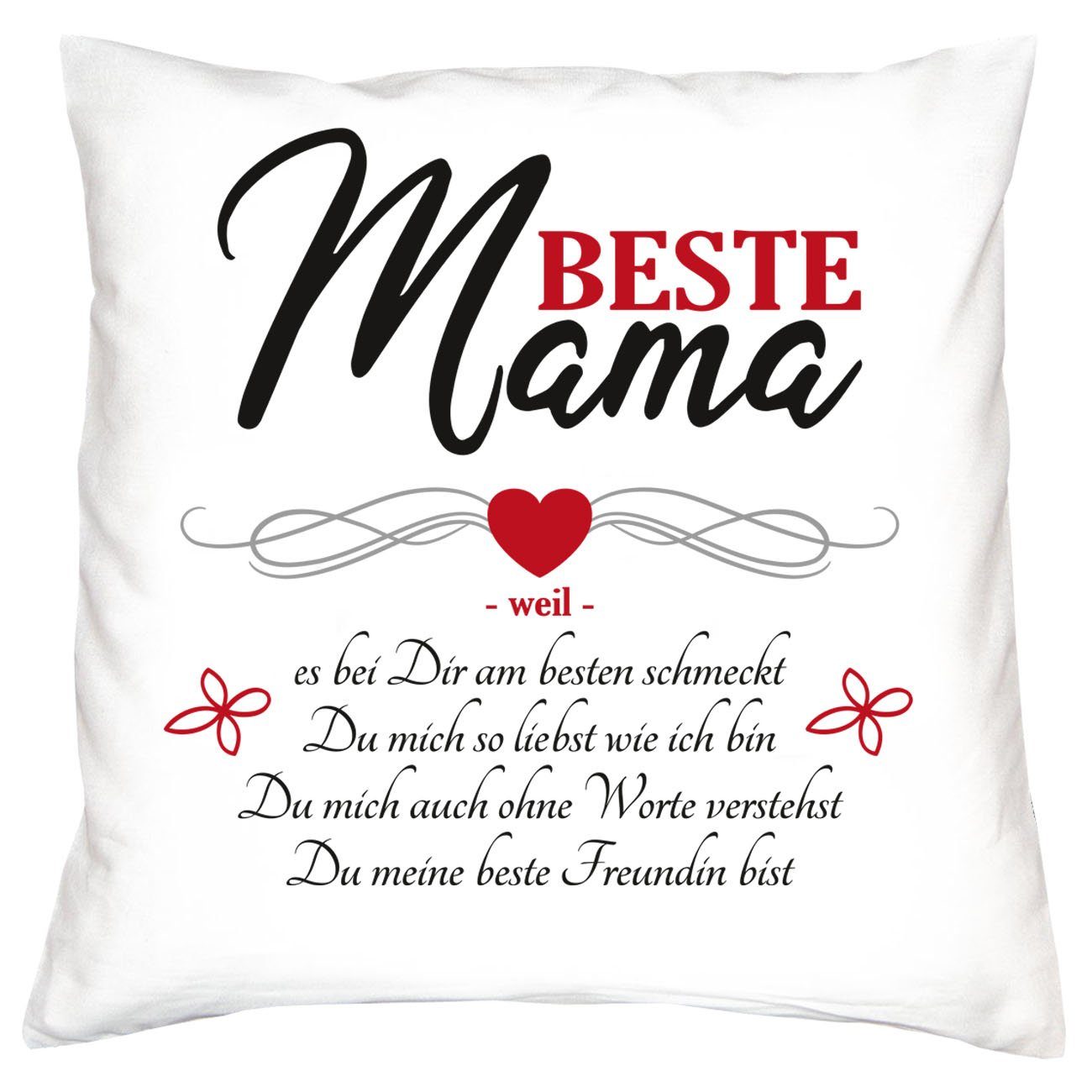 Geburtstagsgeschenk Geschenk Muttertagsgeschenk Muttertag Kissen + zum für Socken Mama Dekokissen Weihnachten, Geburtstag Weihnachtsgeschenk Soreso®