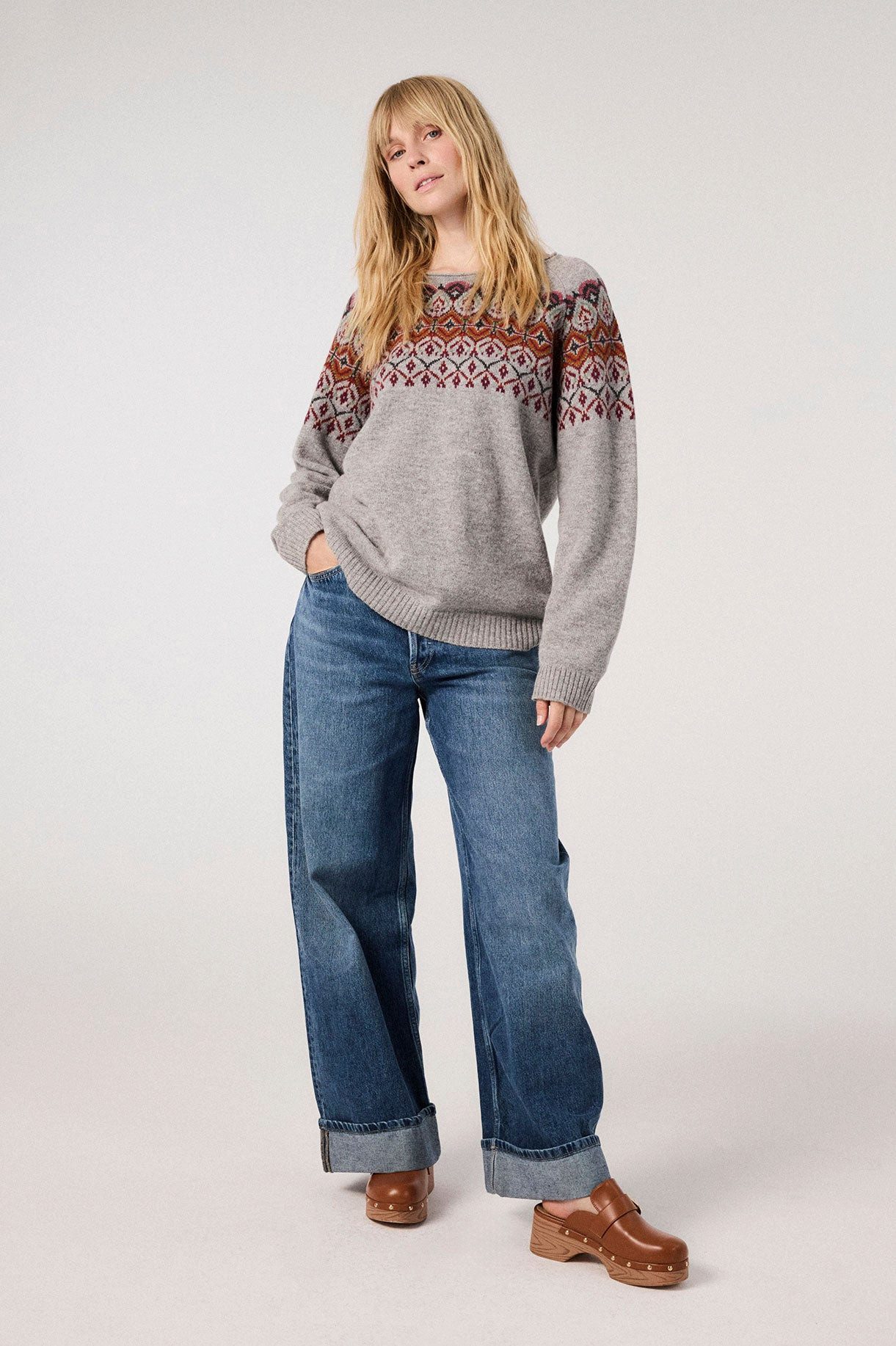 Himalaya Clothing Wollpullover Damen mit Norwegermuster - Strickpullover au günstig online kaufen