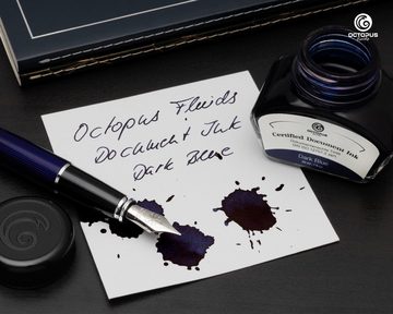 OCTOPUS Fluids Document Ink dark blue, dokumentenechte Tinte, zertifiziert nach DIN Tintenglas (30 ml, 1-tlg., pigmentiert)