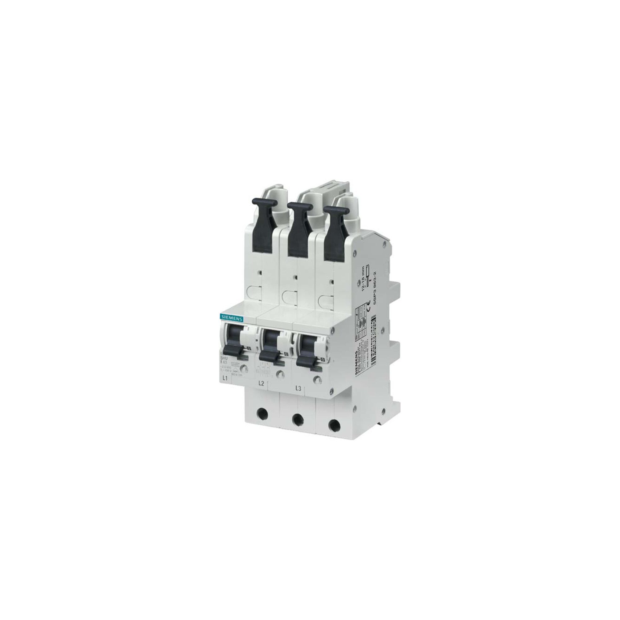 SIEMENS Sicherungsmutter Siemens Indus.Sector SHU-Schalter 3x1p,E 63A,230/400V 5SP3863-2