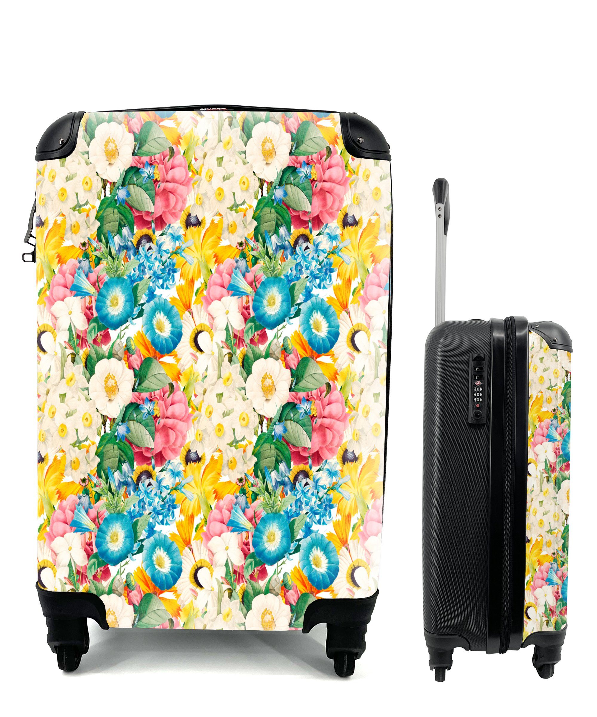 MuchoWow Handgepäckkoffer Blumen - Frühling, 4 Rollen, Reisetasche mit rollen, Handgepäck für Ferien, Trolley, Reisekoffer