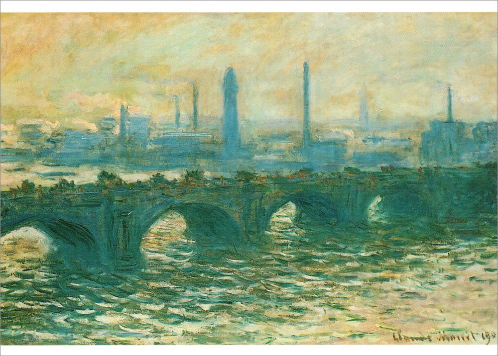 Postkarte Kunstkarte Claude Monet "London, Waterloo"