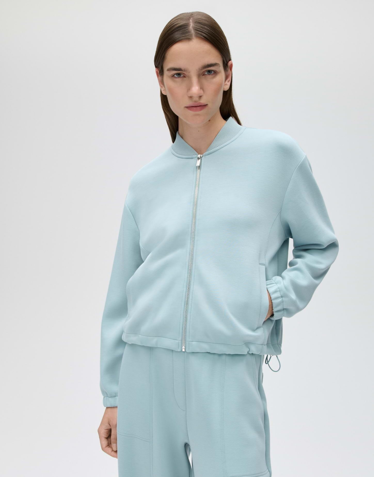 OPUS Blouson Glacki club aus Sweatware Leicht verkürzte O-Silhouette mit weichem Griff und Ballonsaum