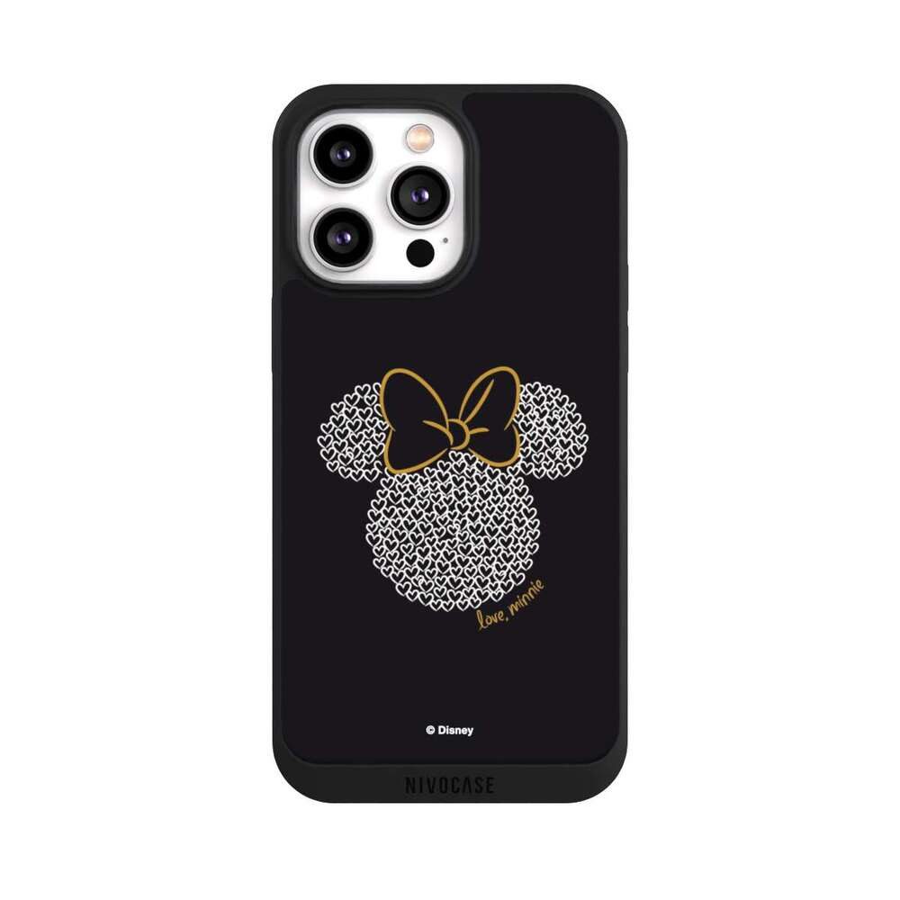 NIVOCASE Handyhülle Minnie Mouse Disney Muster Minnie Black and White, Apple iPhone 14 Pro Max Handyhülle Hülle NIVOpure Case Schwarz