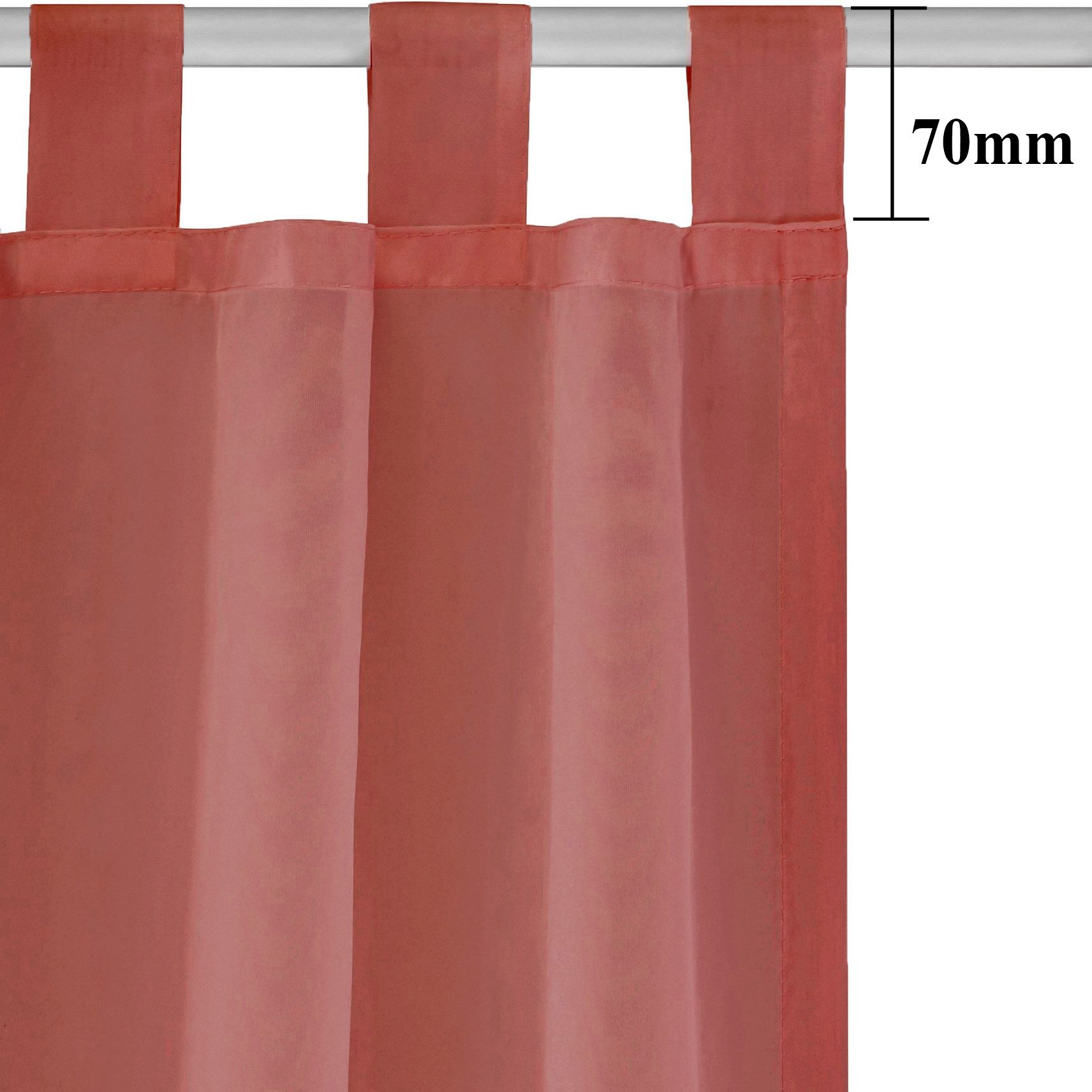 OTTO home Gardine XANA mit Schlaufen, Topseller! (1 St), Schlaufen, transparent, Voile, Bestseller, einfarbig, 1 Schal, pflegeleicht, preiswert! – Bild 4 von 5