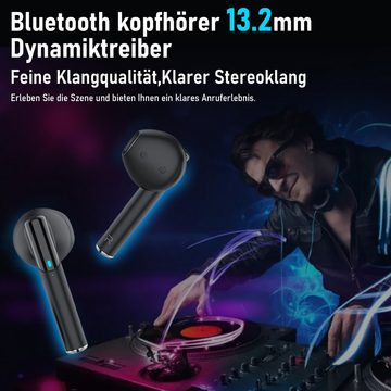 walkbee Bluetooth Kopfhörer,TWS Kabellose Earbuds wireless In-Ear-Kopfhörer In-Ear-Kopfhörer (Rauschunterdrückung, True Wireless Stereo Headset, Bluetooth 5.3, mit Lightning-Ladecase, Wireless Earbuds, Voice Assistant, Touch Control)