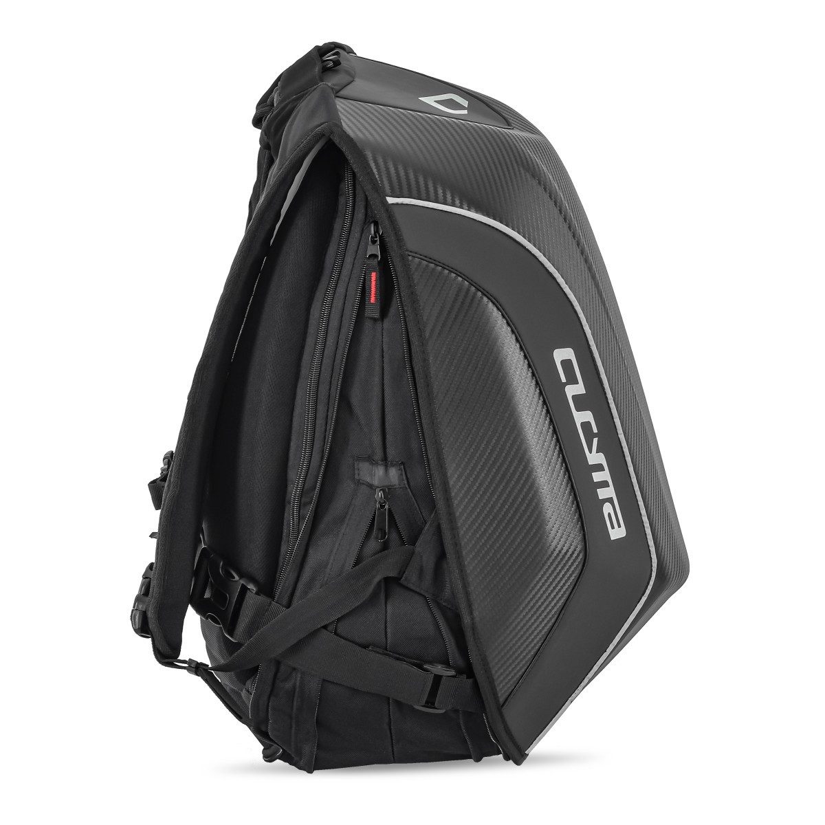 Bagtecs Rucksack Motorrad Rucksack # Carbon 30 Liter Volumen schwarz