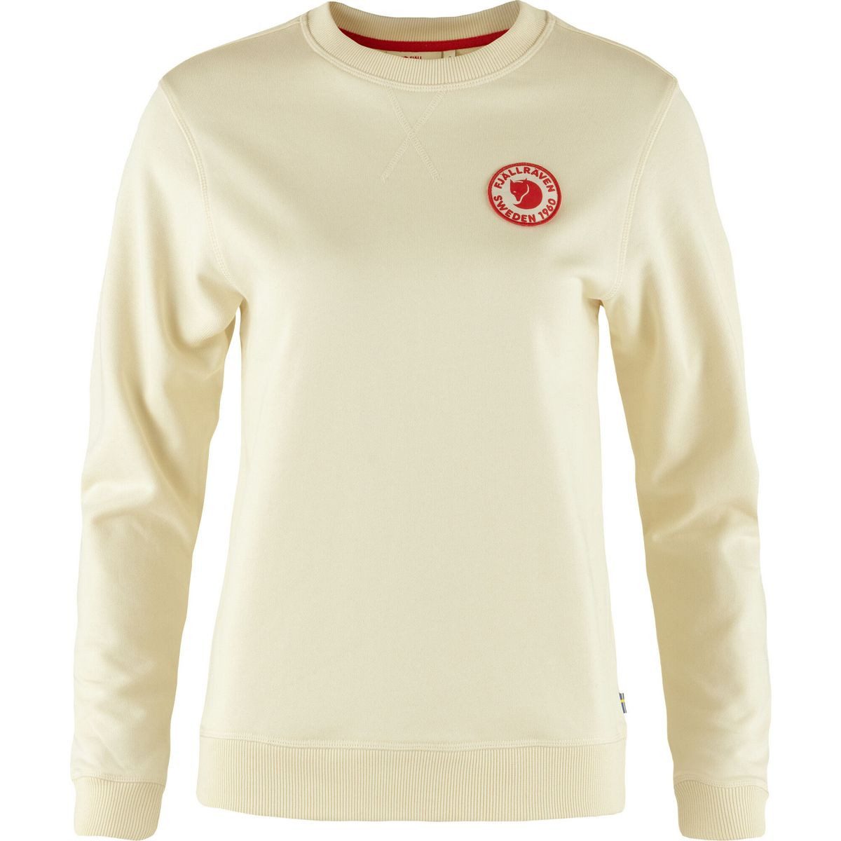 Fjällräven Sweatshirt 1960 Logo Badge Sweater W Komfortabler Damenpullover aus Bio-Baumwolle mit geripptem