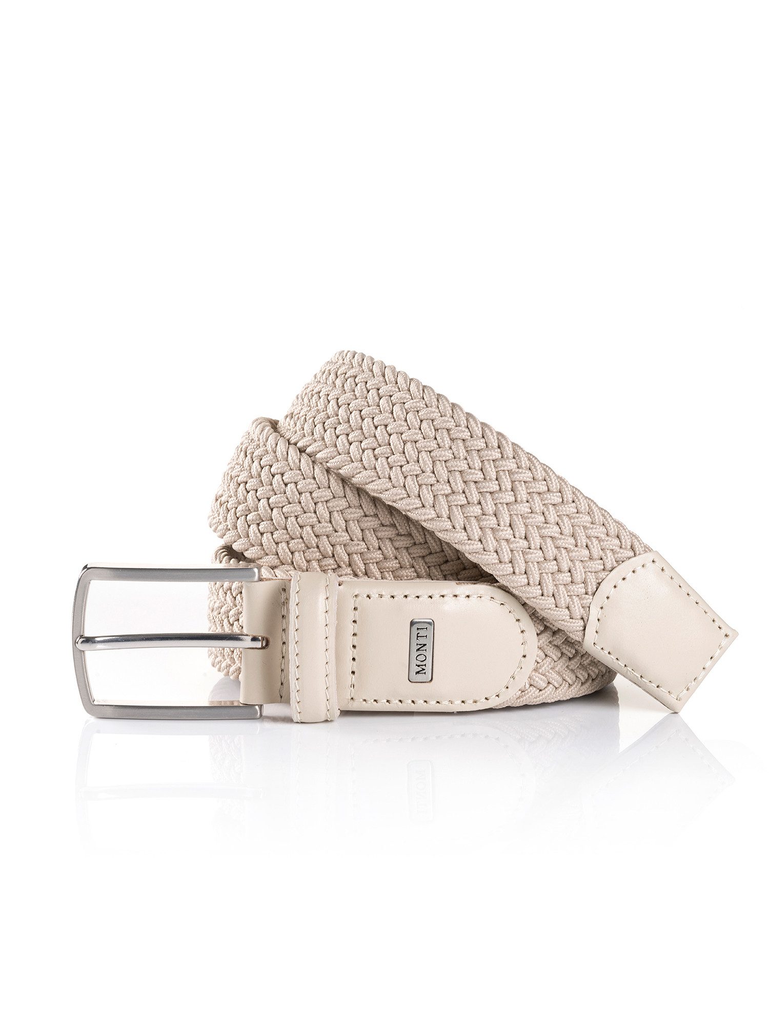 MONTI Flechtgürtel HAMBURG 3,5 cm breit, Elastischer Flechtgürtel, Casual-Business-Sportiv