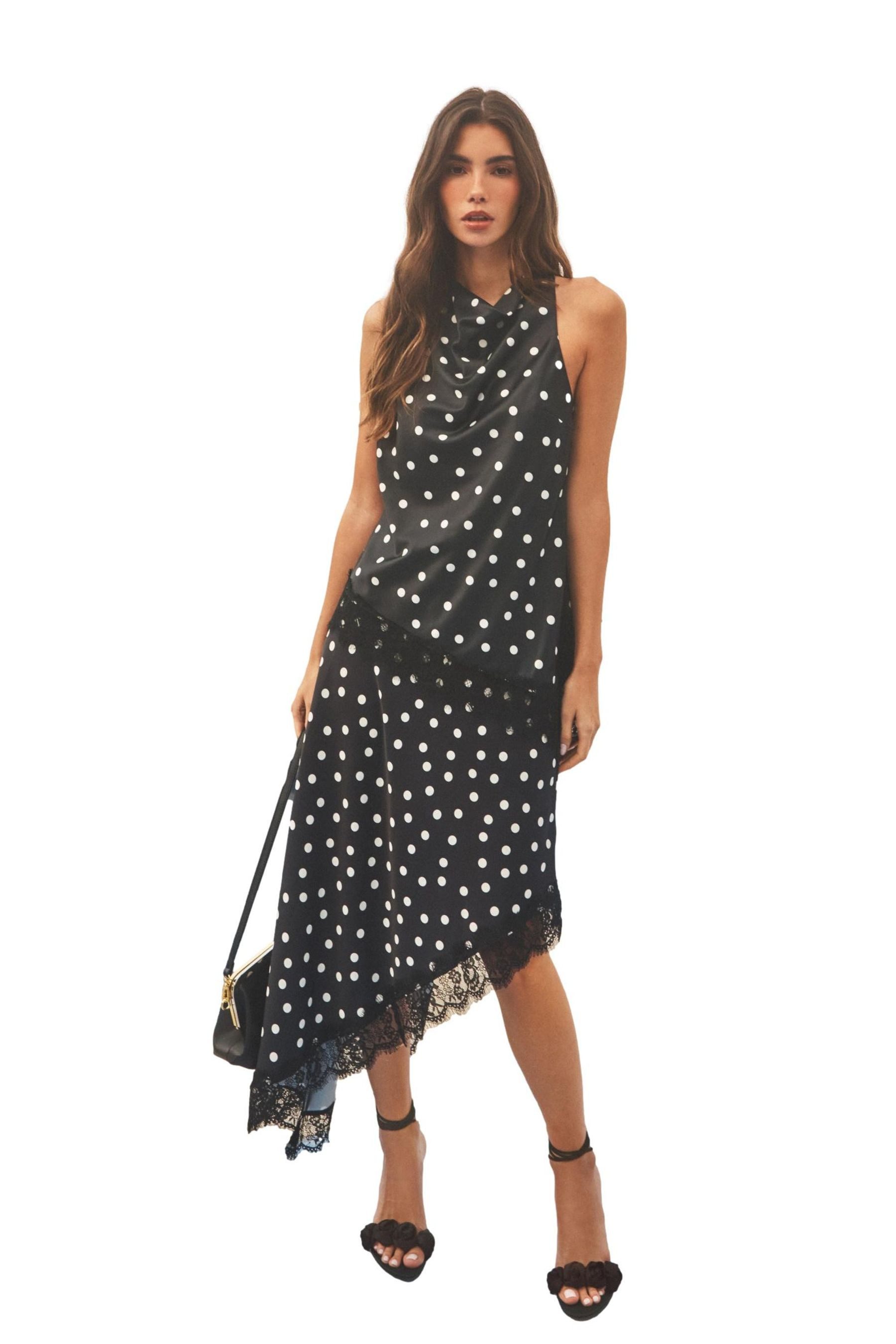 LIPSY Neckholdertop Lipsy Asymmetrisches Neckholder-Oberteil, Regular (1-tlg)