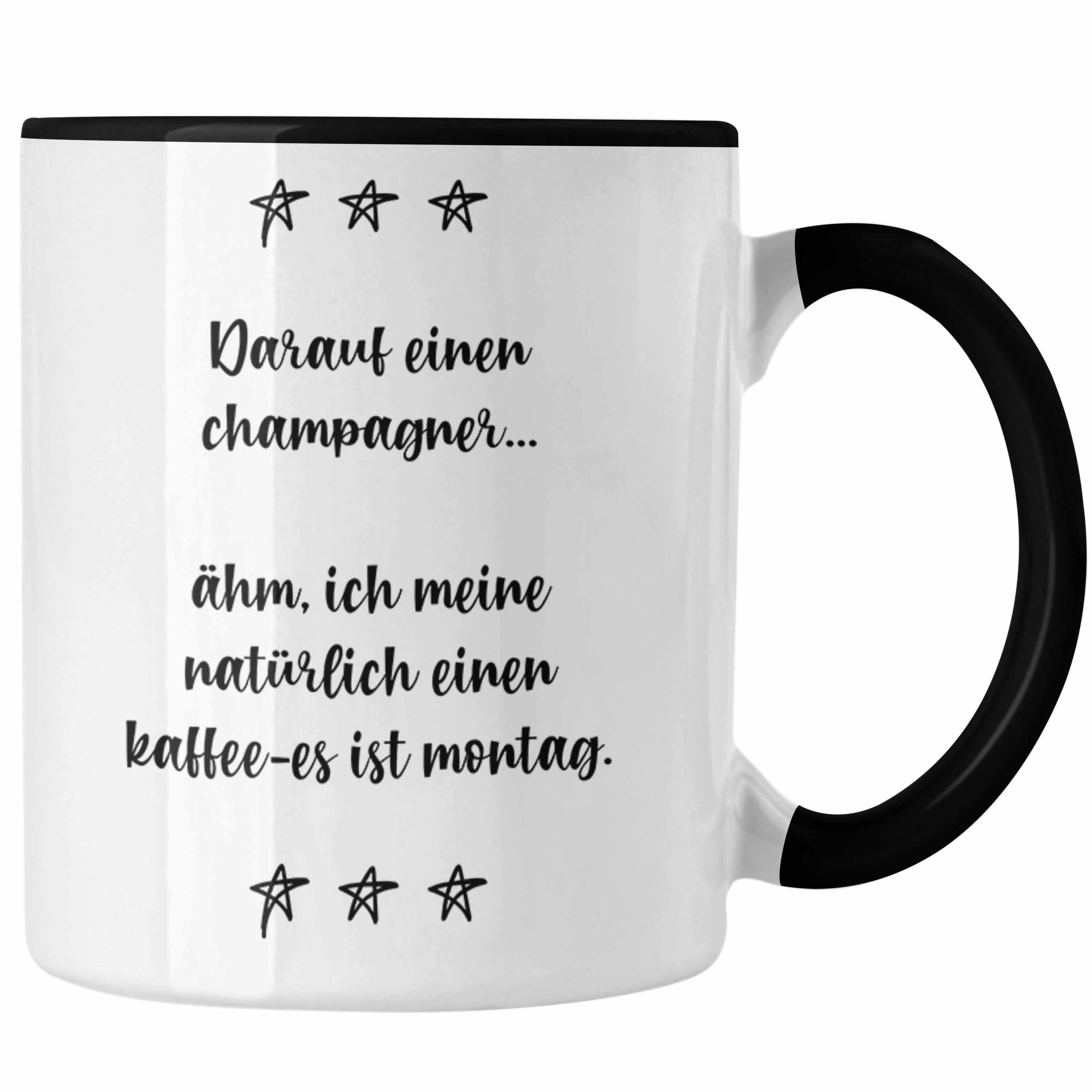 Trendation Tasse Trendation - Lustige Tassen für Frauen mit Spruch Kaffee Tassen Becher Büro Arbeit Schwarz