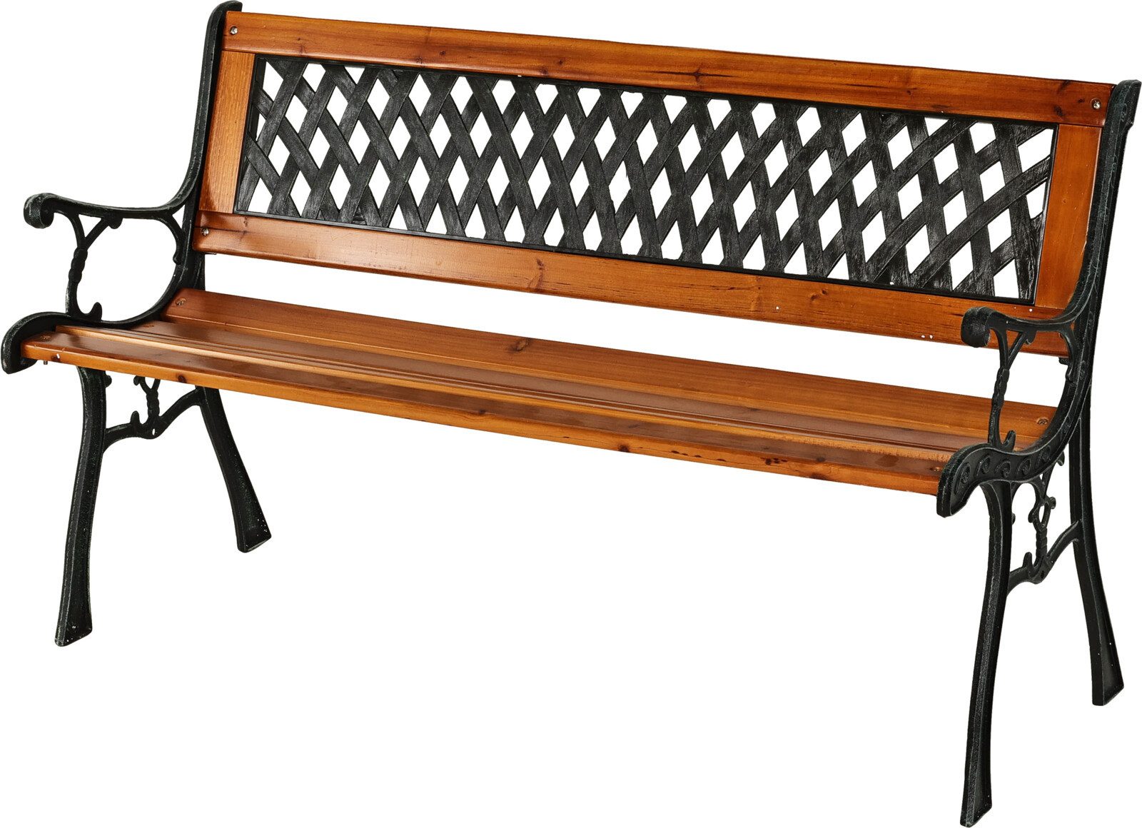 Koopman Gartenbank Parkbank Gusseisen Holzbank Braun günstig online kaufen