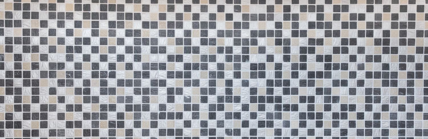 Mosani Mosaikfliesen Glasmosaik Resin Mosaik grau schwarz 10 / Matten matt