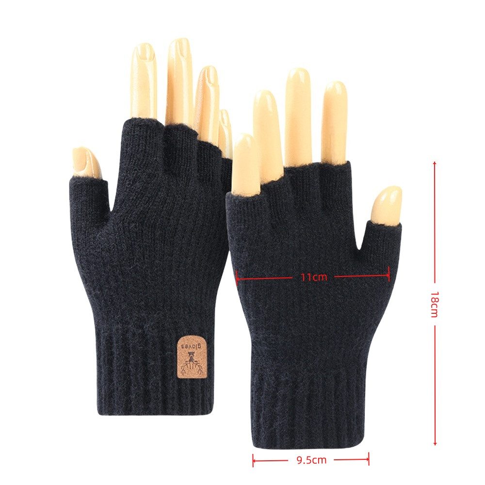 Bextsrack Strickhandschuhe Winterhandschuhe mit Fleecefutter,Touchscreen Thermohandschuhe Weihnachten Warme Handschuhe für Herren und Damen