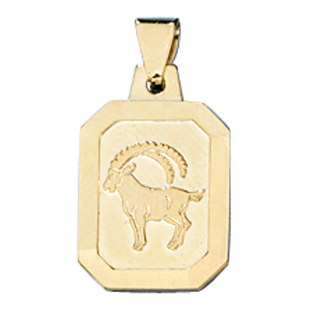 Schmuck Krone Kettenanhänger Anhänger Steinbock, 333 Gelbgold, Gold 333 günstig online kaufen