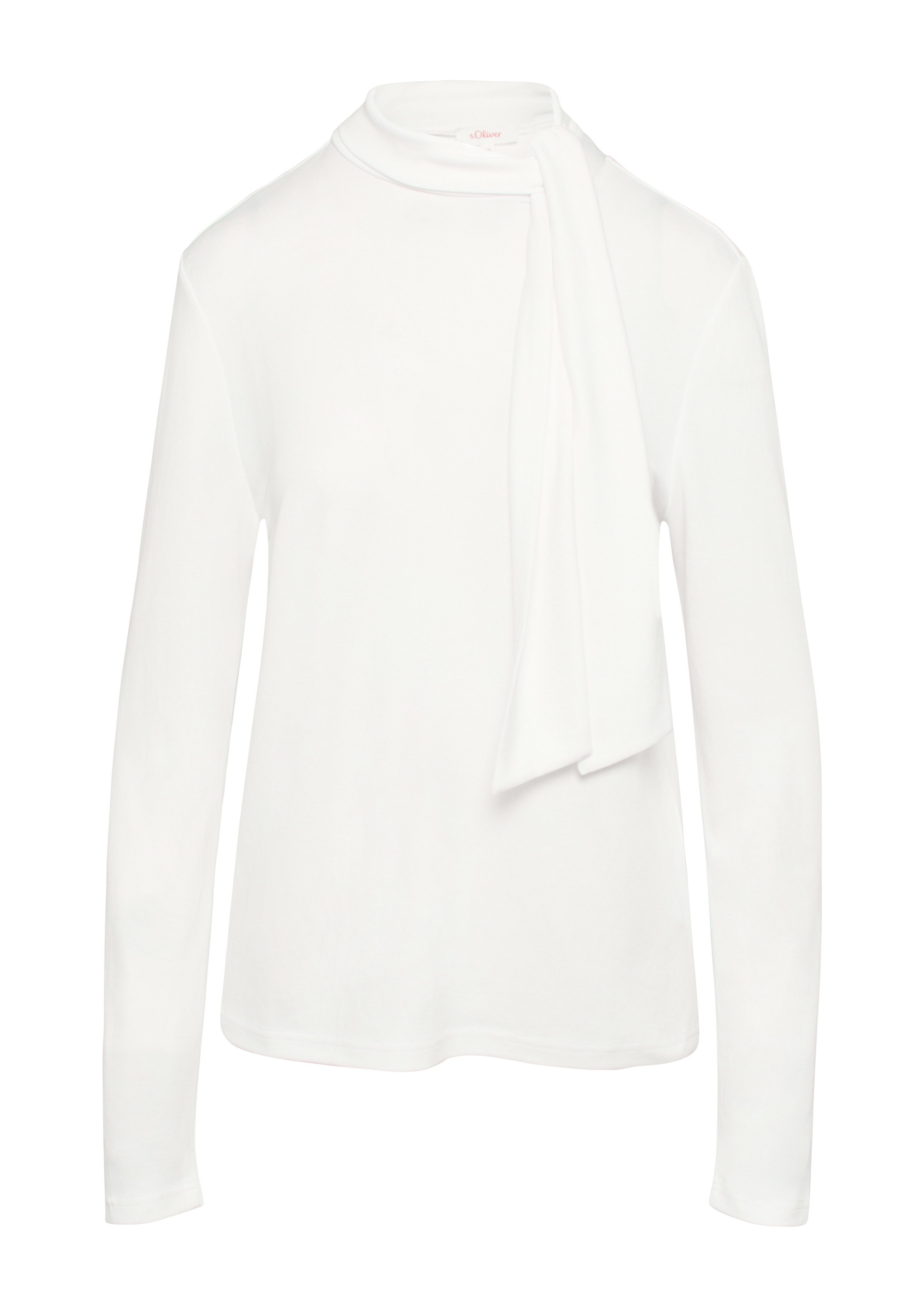 s.Oliver Langarmshirt mit dekorativer Schleife günstig online kaufen