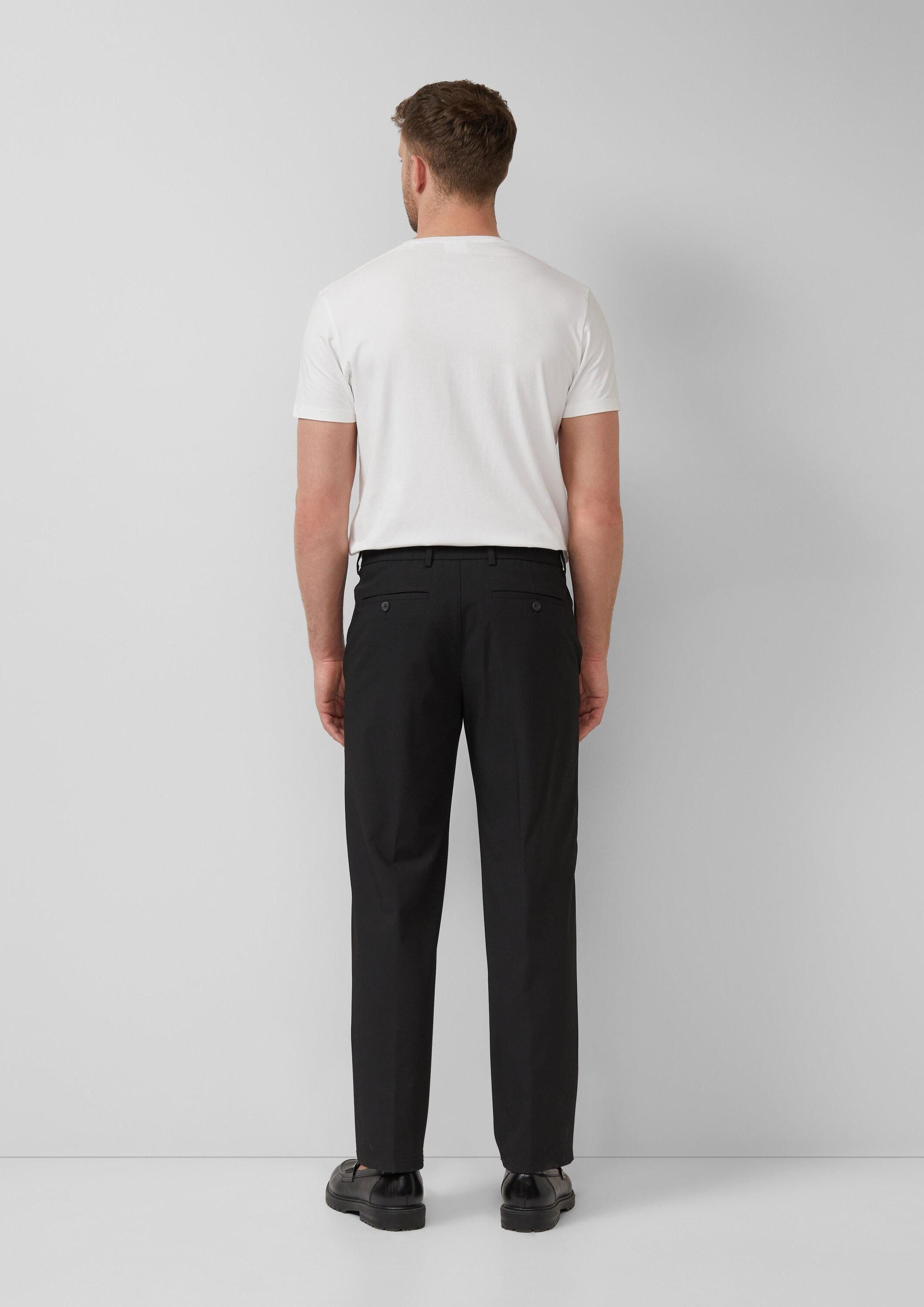 s.Oliver Chinos Anzughose s.O NOW: Lässige Wide-Leg-Hose aus Stretch-Twill mit Elastikbund