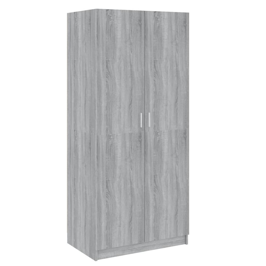 vidaXL Kleiderschrank NA Kleiderschrank Grau Sonoma 80x52x180 cm Spanplatte