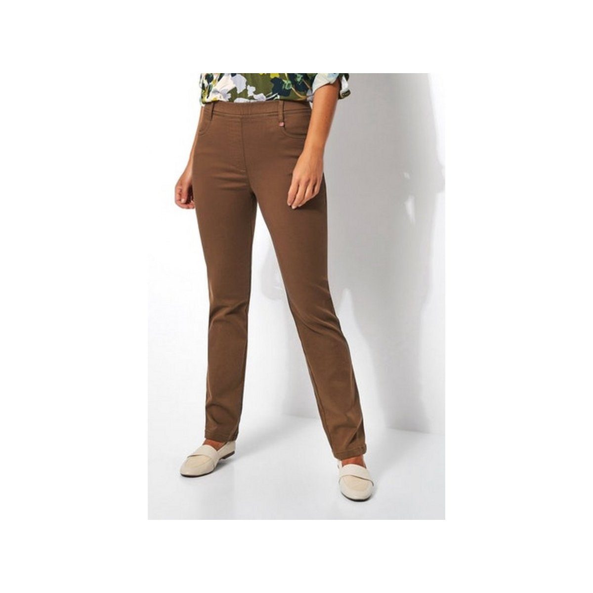 TONI 5-Pocket-Jeans braun (1-tlg) nougat