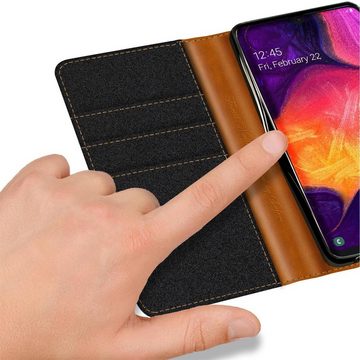 CoolGadget Handyhülle Denim Schutzhülle Flip Case für Samsung Galaxy A70 / A70s 6,7 Zoll, Book Cover Handy Tasche Hülle für Samsung A70, A70s Klapphülle