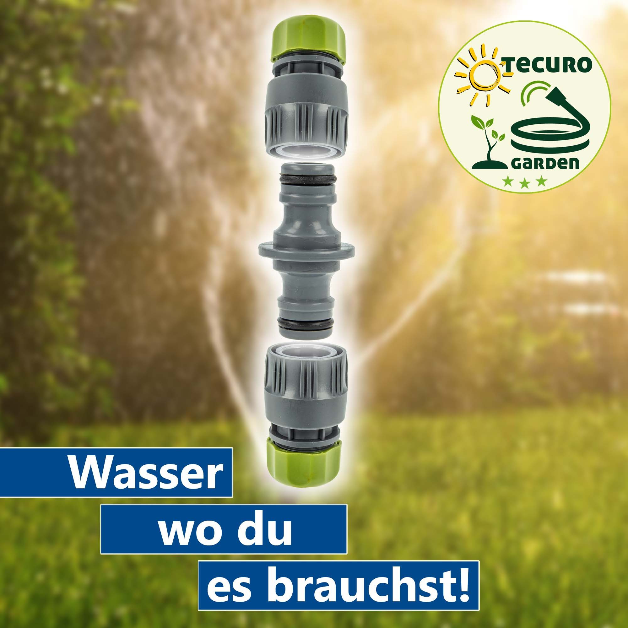 bevo Schlauchverbinder Schlauchverbinder-Set mit Wasserstopp, für Schlauch 1/2 Zoll (12 mm)