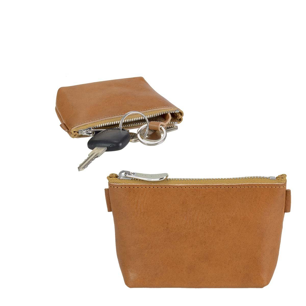 Sonnenleder Schlüsseltasche SONNENLEDER Schlüsseletui "MENDELSSOHN", Schlüsseletui, süddeutsches Rindleder