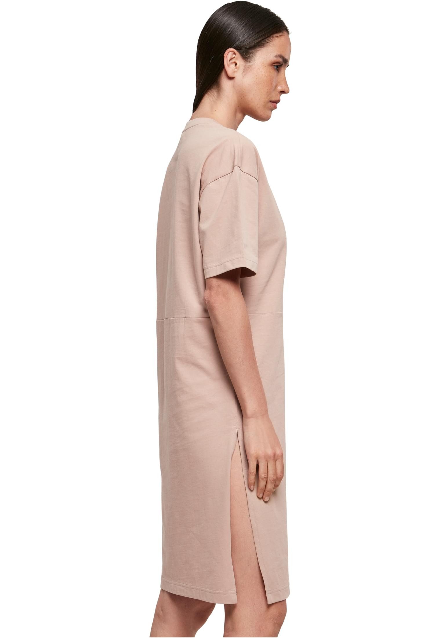urbandreamz Jerseykleid Damen Kleid Lang Organic Oversized Slit Tee Shirt – Bild 4 von 5