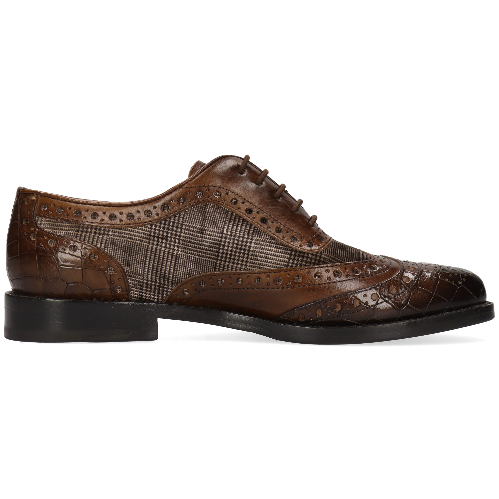 Melvin & Hamilton Selina 56 Leder-Oxford Schuhe für Damen Schnürschuh Flache Absätze, Echtes Leder, Vegetabile Gerbung