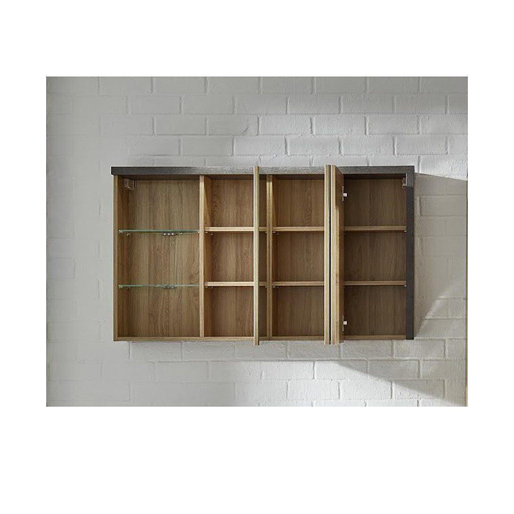 trendteam Spiegelschrank Badezimmerspiegel Wandspiegel Spiegel Badschrank Grau 123x71x18cm