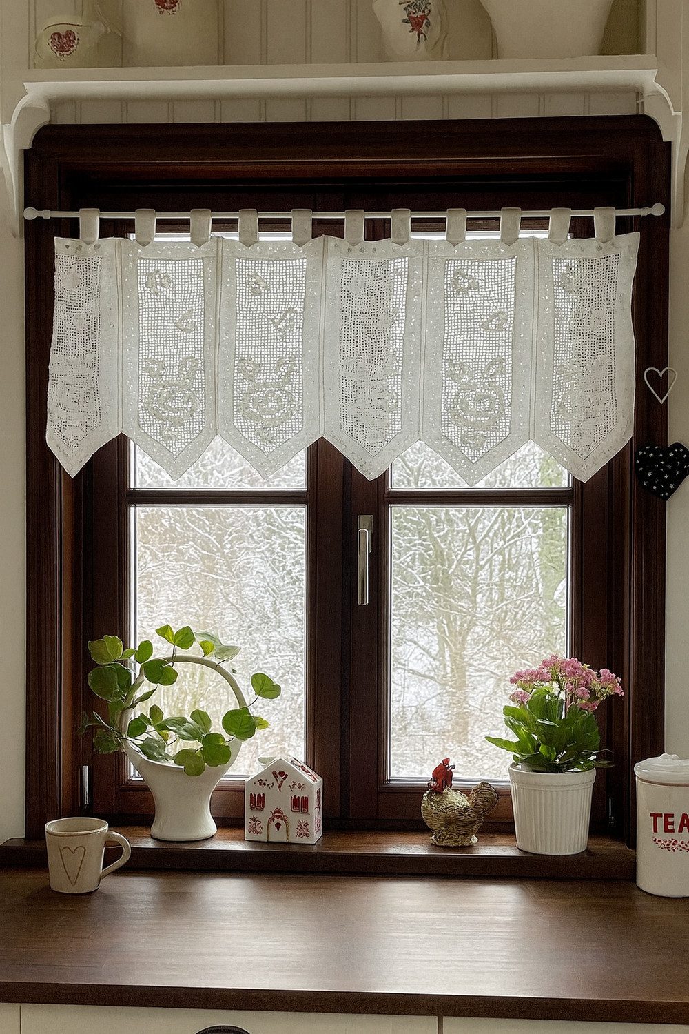 HOSSNER - ART OF HOME DECO Scheibengardine 45x100 cm (1 St), Schlaufen, bli günstig online kaufen