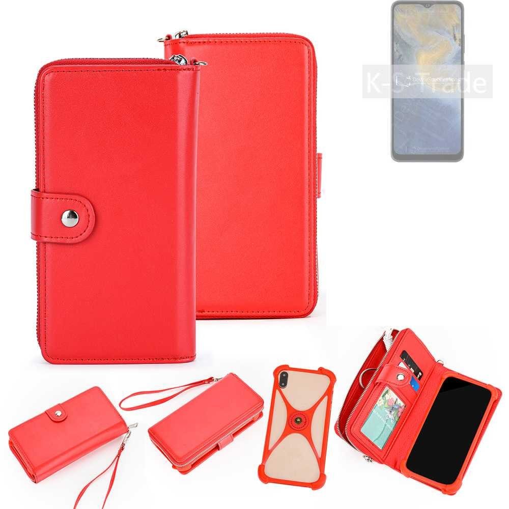 K-S-Trade Handyhülle für ZTE Blade A51, 2in1 Schutzhülle Portemonnee Handyhülle mit Bumper Hülle Case