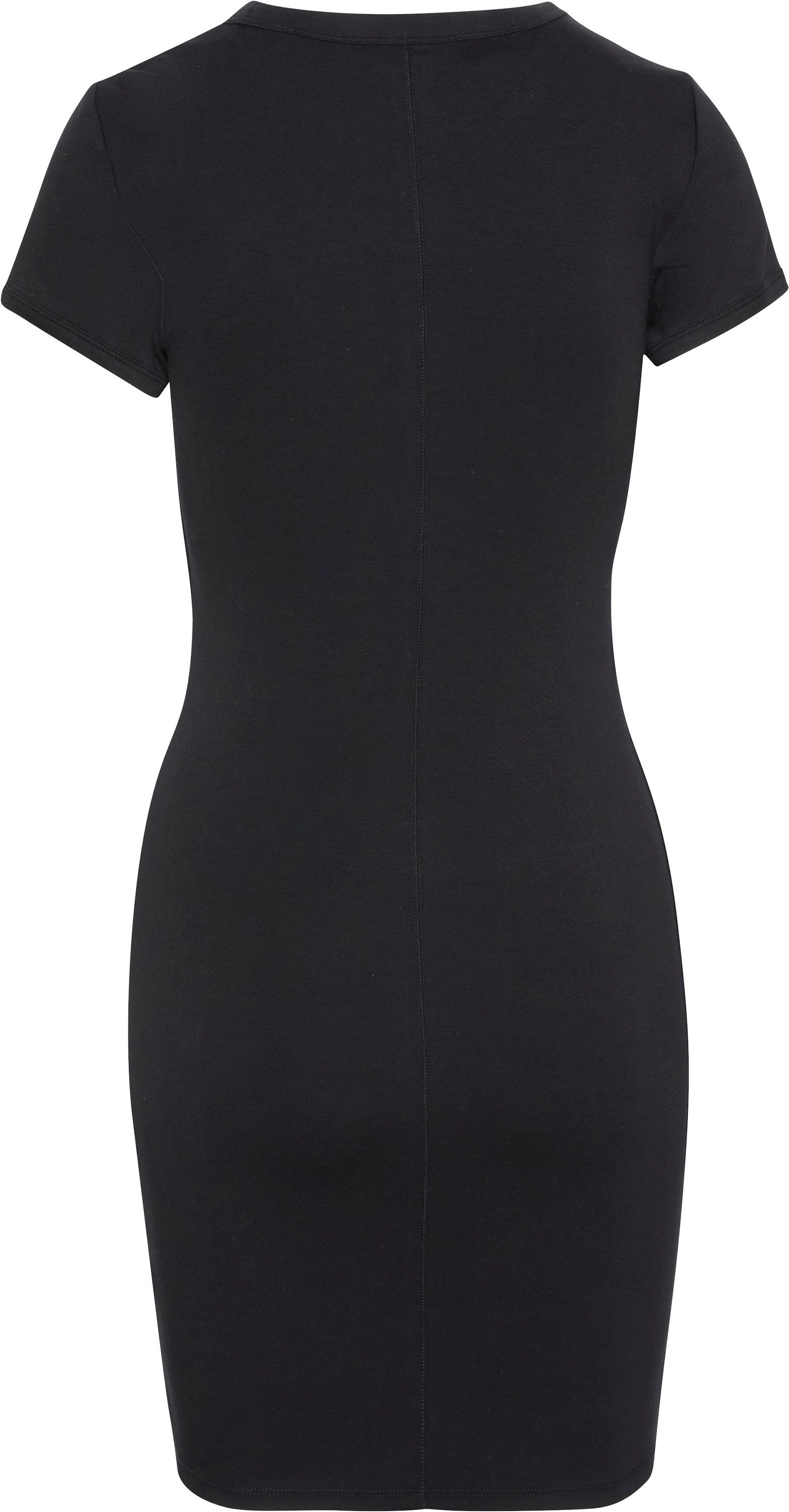 Calvin Klein Jeans Jerseykleid SS CTN CNTR 1X1 RB S Mit Rundhalsausschnitt