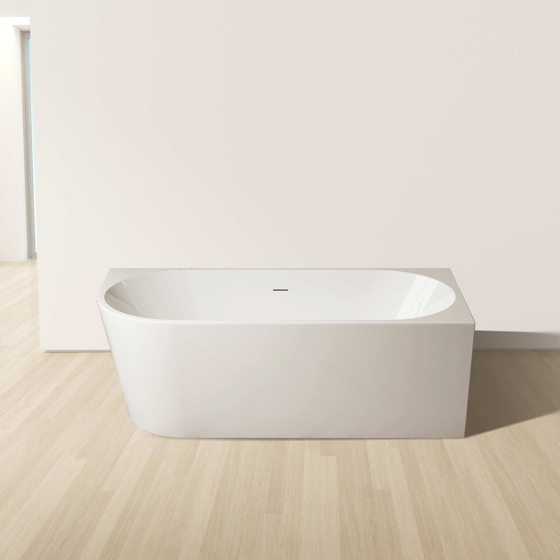Belvit Badewanne BV-FB1204, (1-tlg), Belvit Halb-Freistehende günstig online kaufen