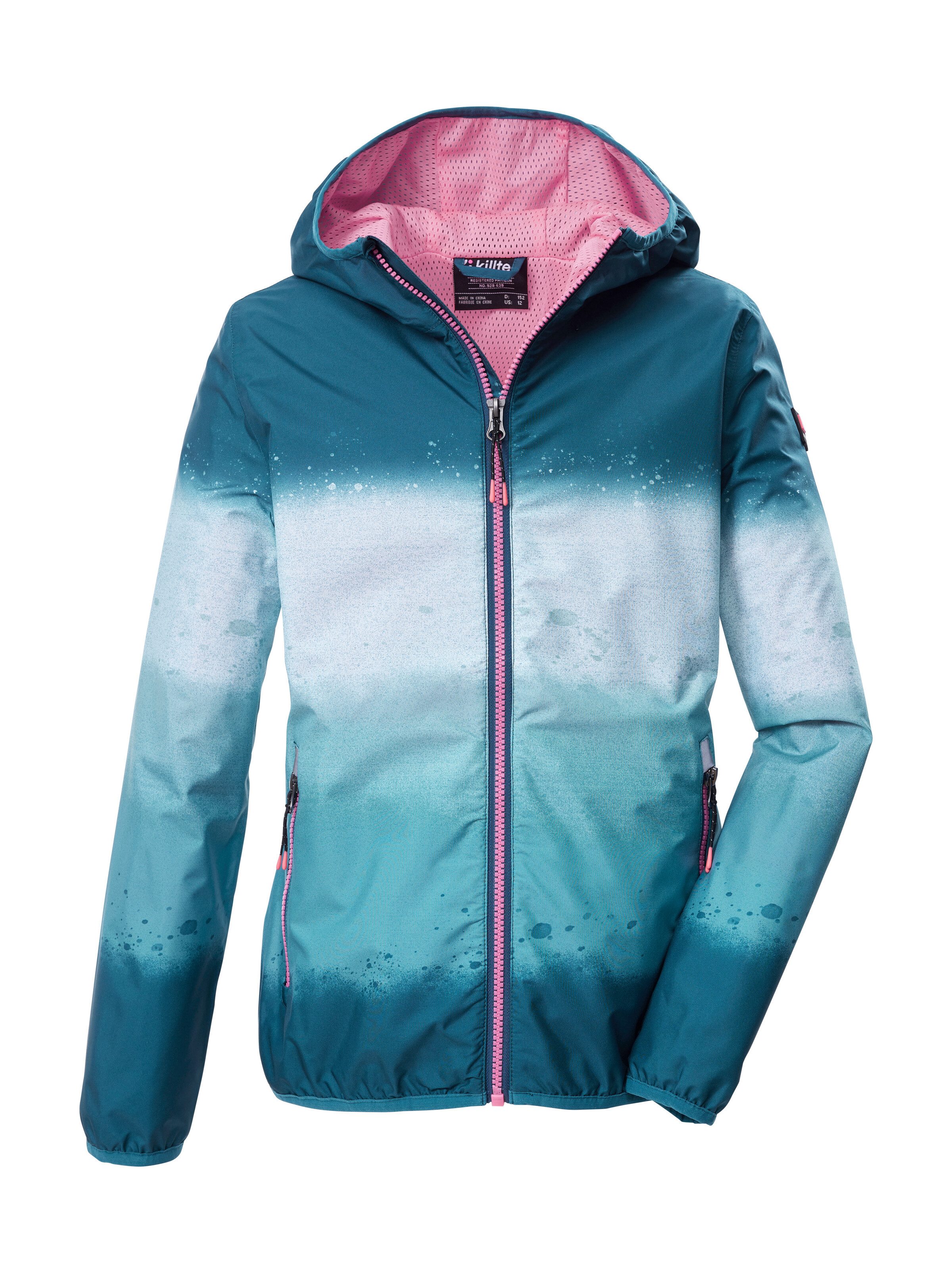Killtec Funktionsjacke KOS 155 GRLS JCKT Leichte, wetterfeste Mädchenjacke mit All-Over-Print