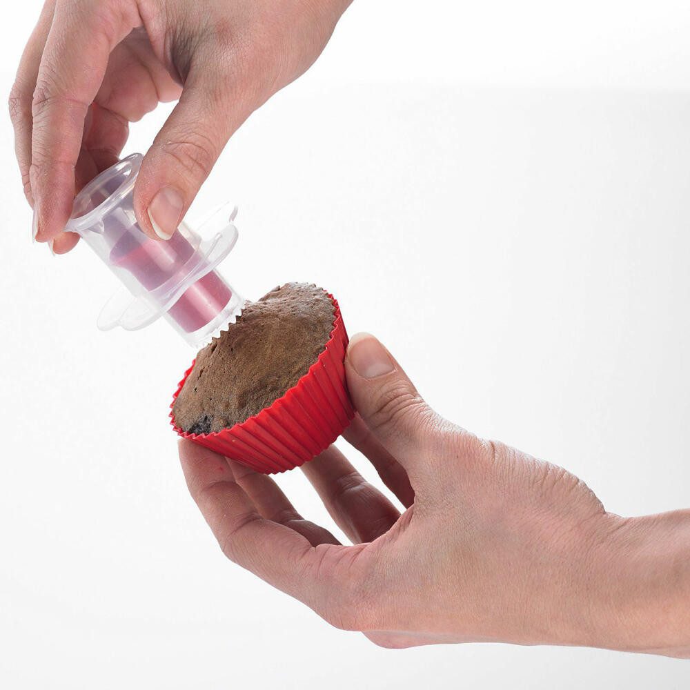 WESTMARK Ausstechform CupCake-Aushöhler, Länge: 6 cm, Kunststoff, Weiß/Rot, PP