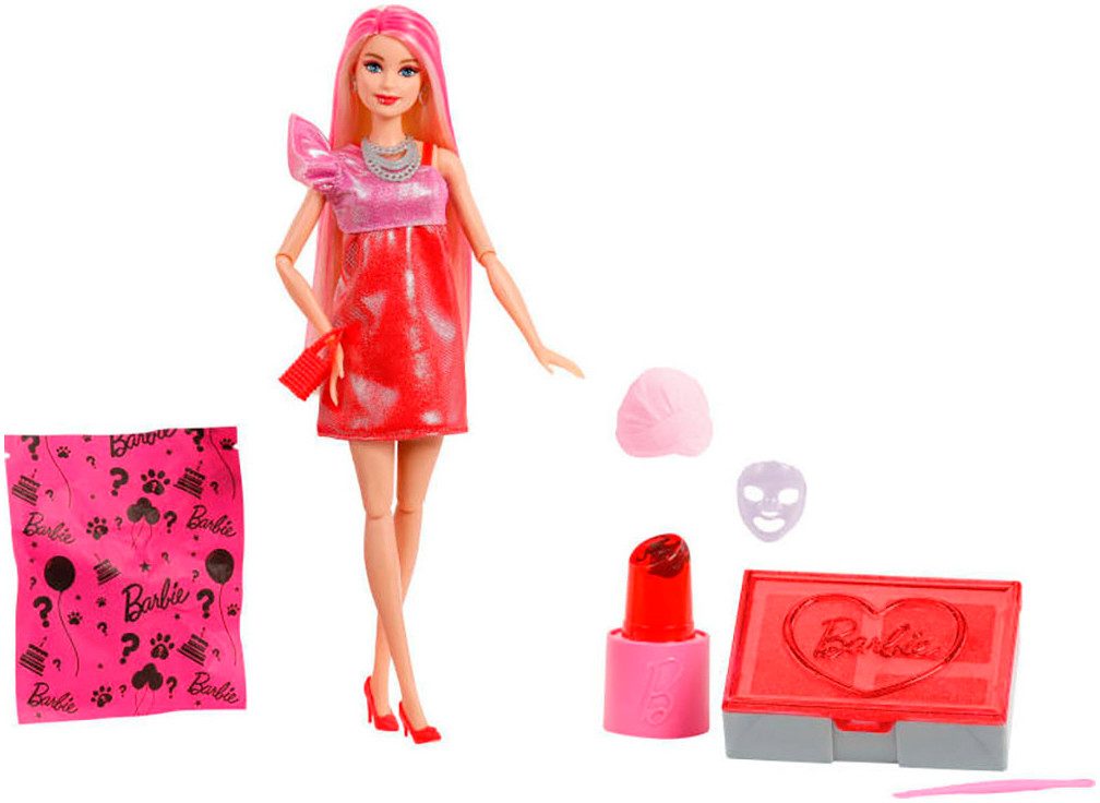 Barbie Anziehpuppe Barbie Party Unboxed Barbie Glam Barbie Serie - rote Puppe