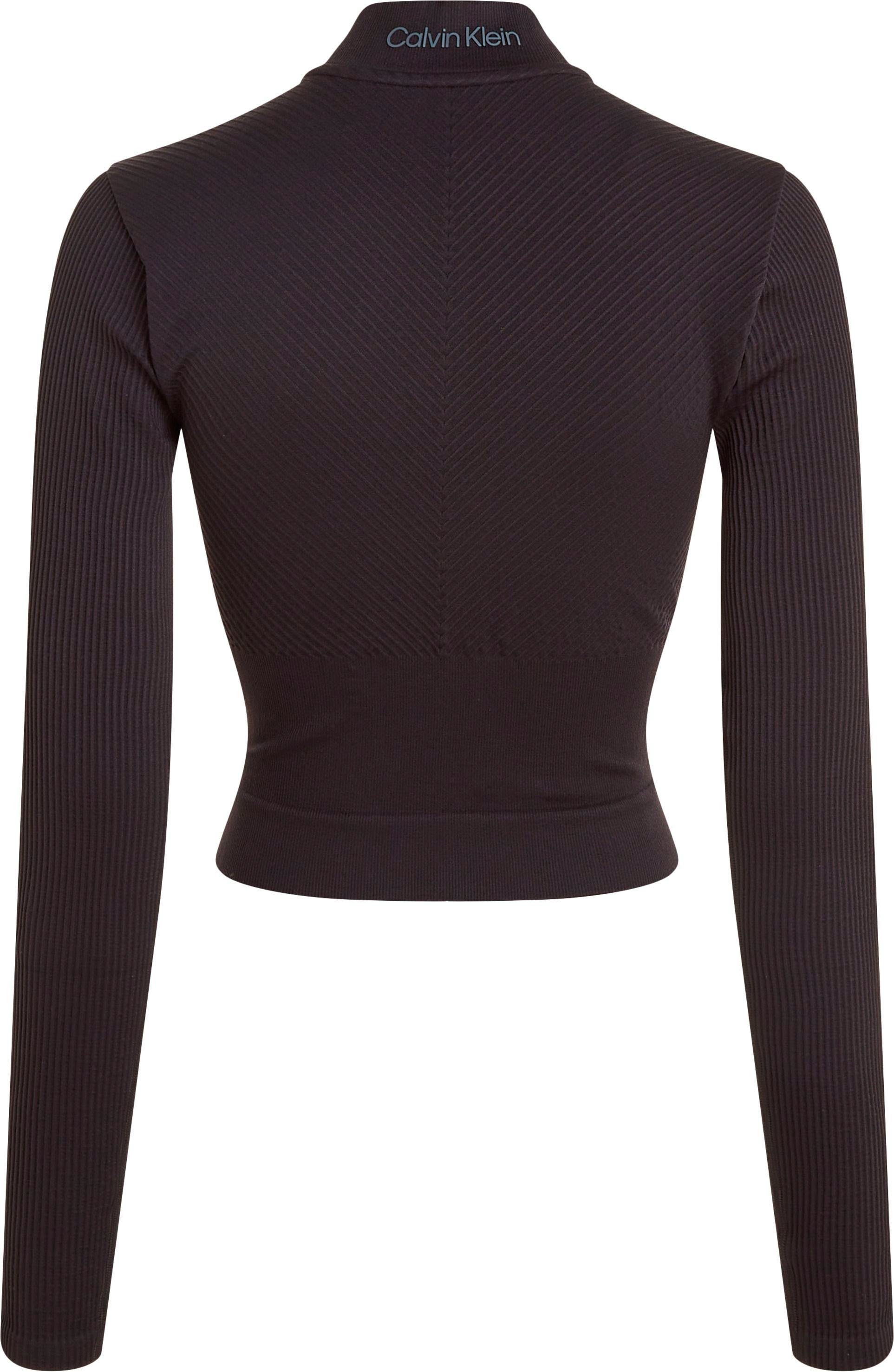 Calvin Klein - WO Seamless Sport Jacket Full Zip schwarz Stehkragenpullover