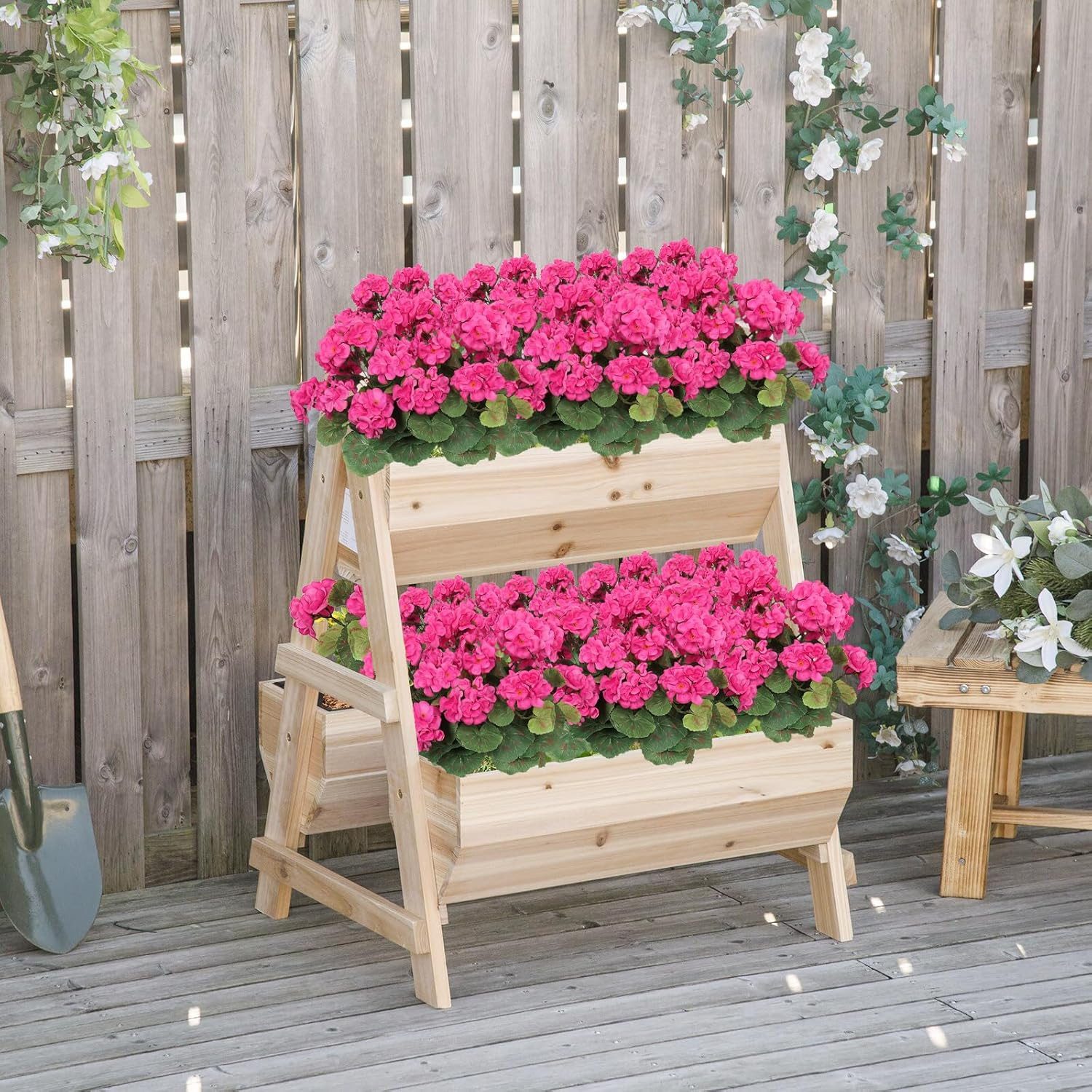 Kunstblumenstrauß 4 Bündel Künstliche Blumen Geranie Blumen Dekoration Faux, Agger