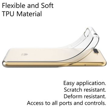 Nalia Smartphone-Hülle Huawei Y6 (2018), Klare Silikon Hülle / Extrem Transparent / Durchsichtig / Anti-Gelb