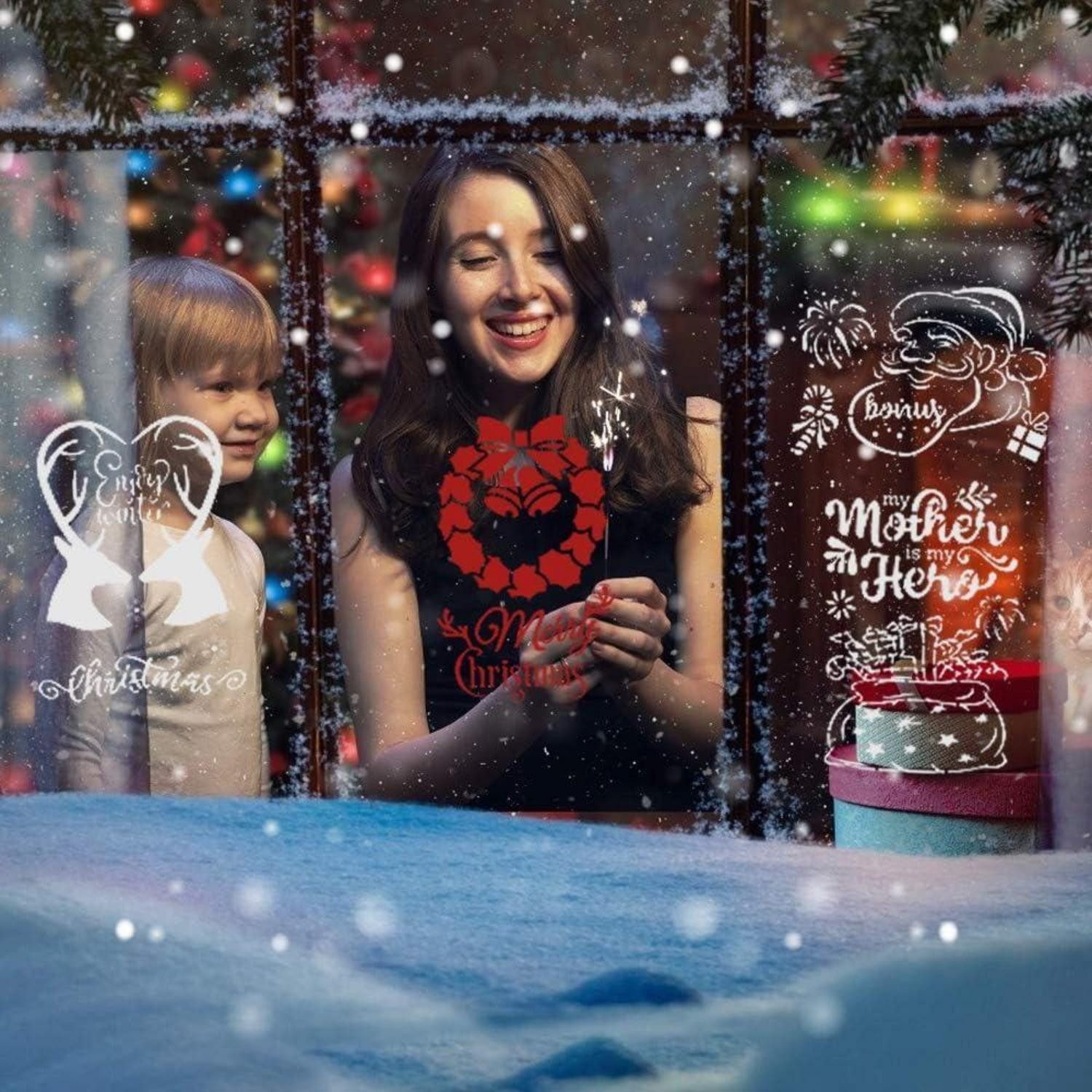 LuxusKollektion Zeichenschablone Schablonen Weihnachten 16 Stück Zeichenschablonen Malschablonen Kinder
