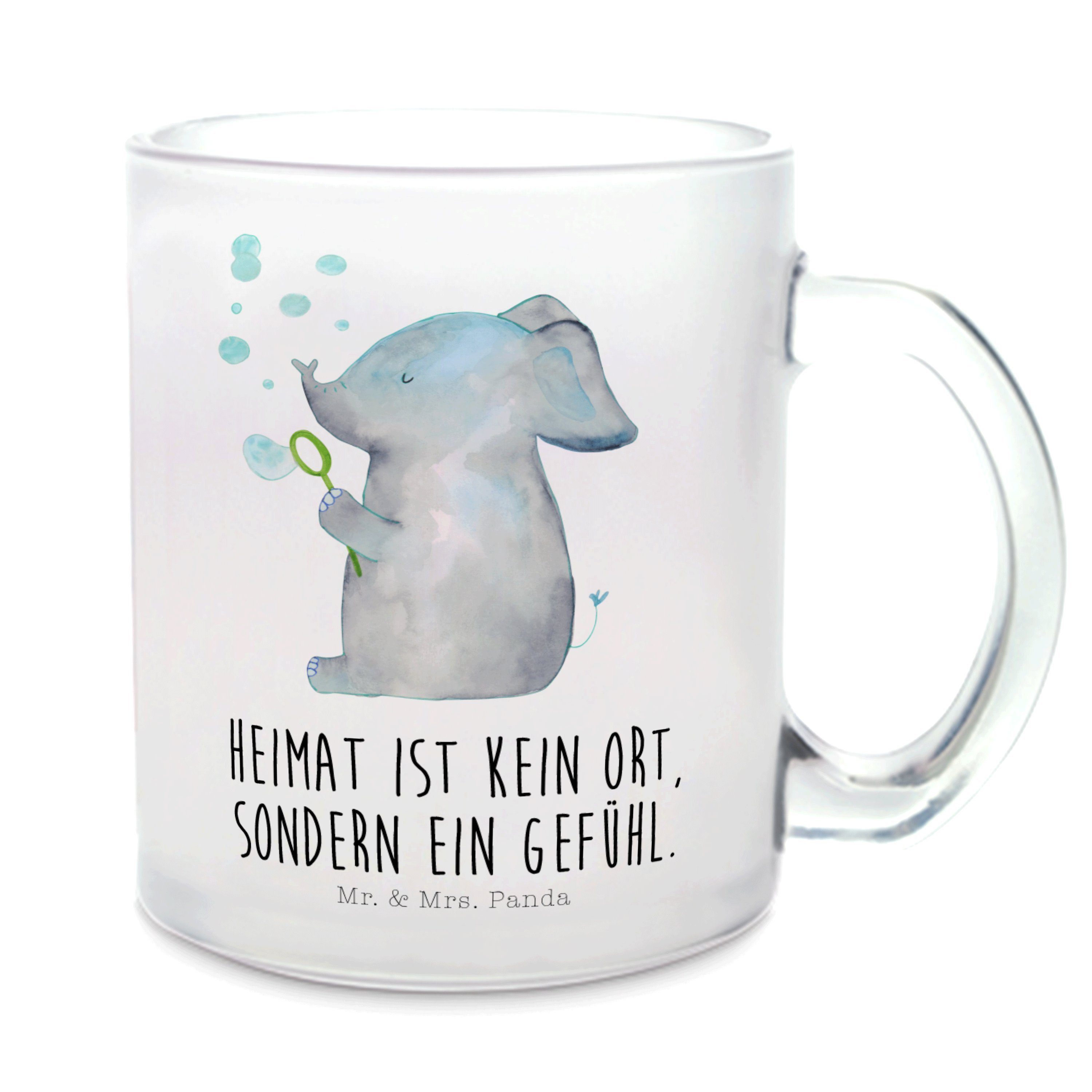 Mr. & Mrs. Panda Teeglas »Elefant Seifenblasen Transparent Heimat