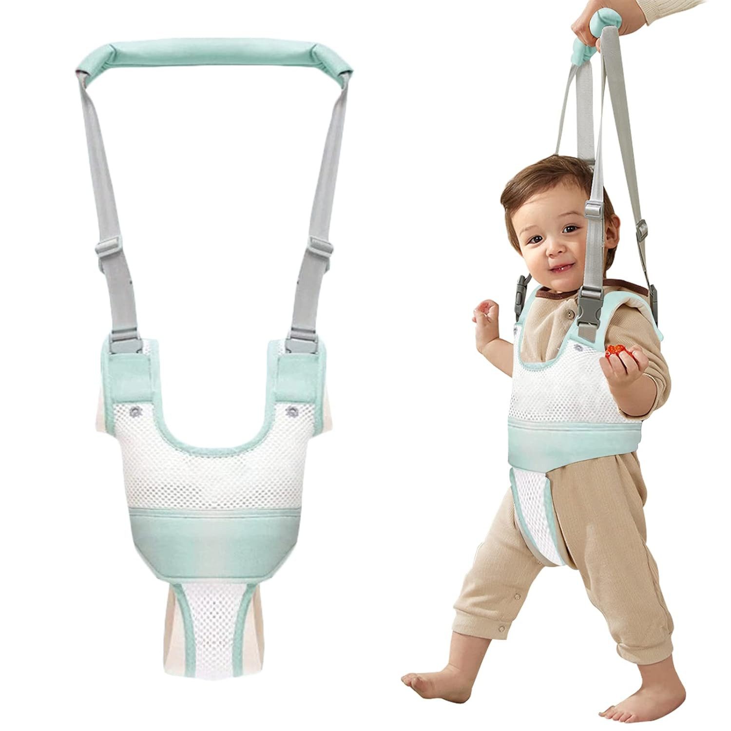 AURIVION Lauflernwagen Lauflernwagen Lauflernhilfe für Baby, (Set, 1-tlg., Verstellbar mit Lätzchen), Baby Lauflernhilfe