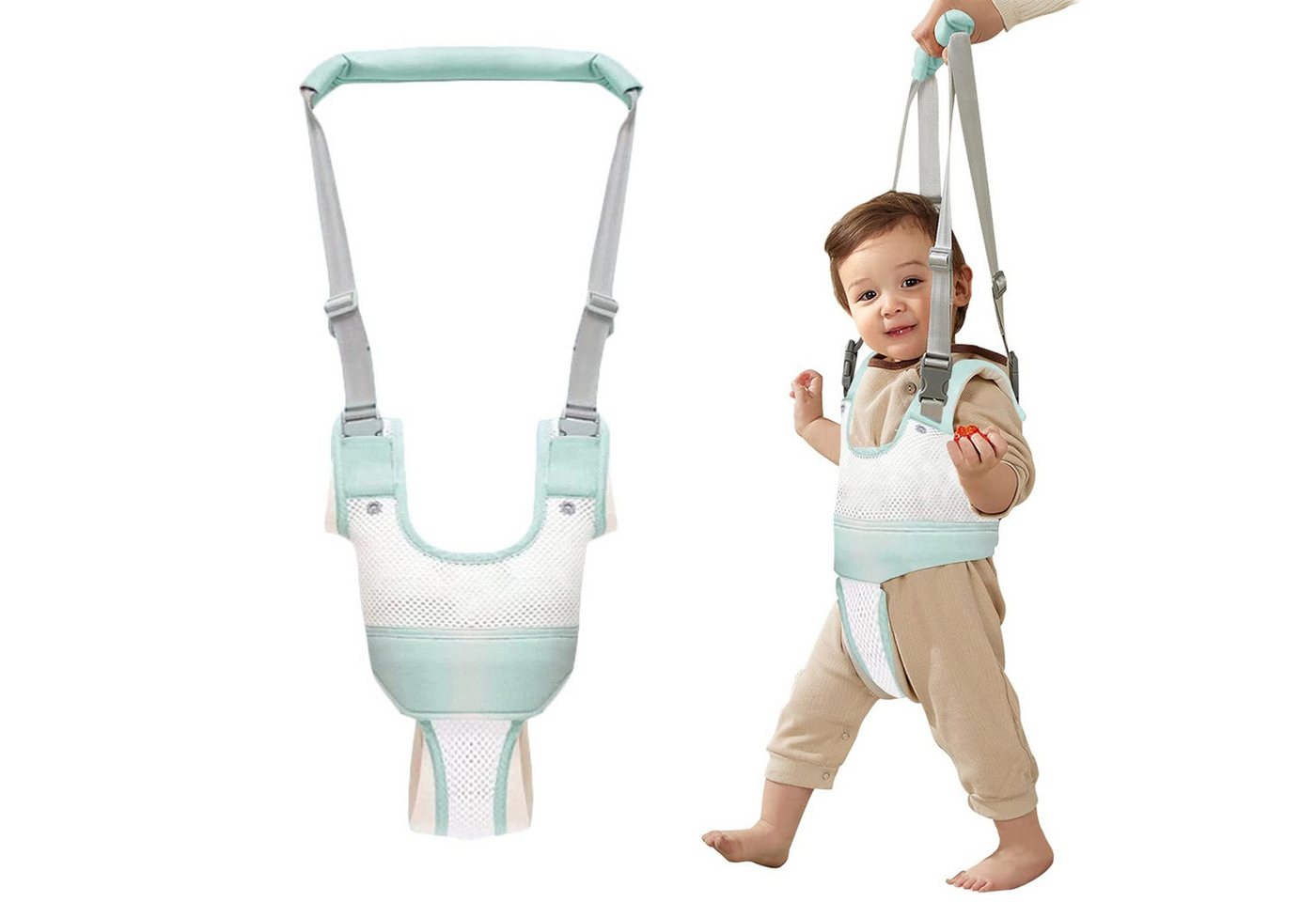 AURIVION Lauflernwagen Lauflernwagen Lauflernhilfe für Baby, (Set, 1-tlg., Verstellbar mit Lätzchen), Baby Lauflernhilfe