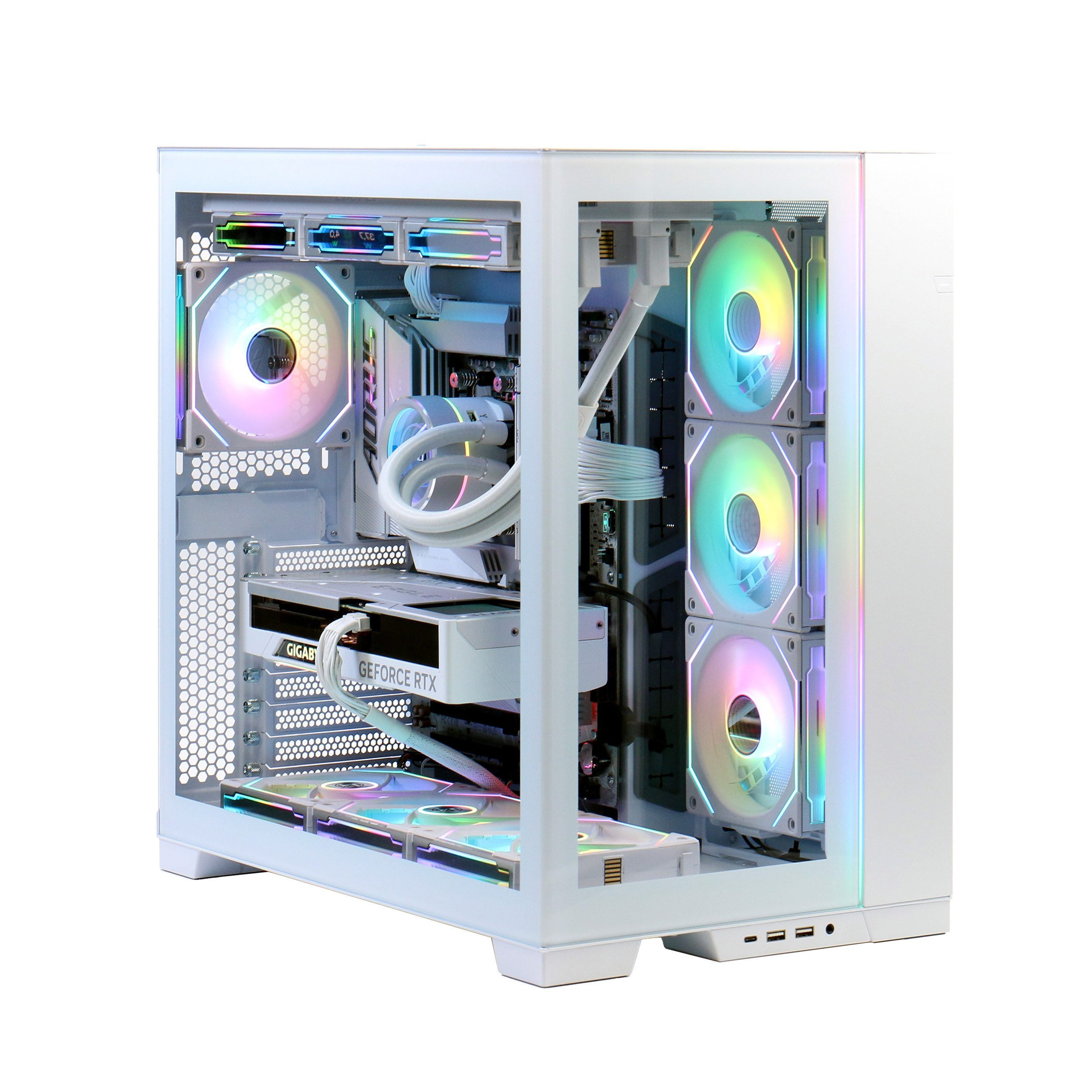 Hyrican Pure White 7408 Gaming-PC (AMD Ryzen 7 7800X3D, GeForce RTX 5080, 32 GB RAM, 2000 GB SSD, Wasserkühlung, Windows 11, DDR5 RAM, Gen4 SSD)