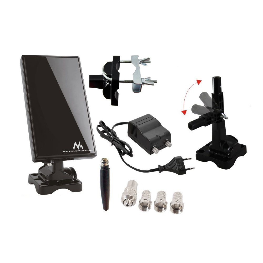 Maclean MCTV-970 Dachantenne (DAB, DVB-T, DVB-T2, UHF, VHF, für Außenbereich, Innenbereich)