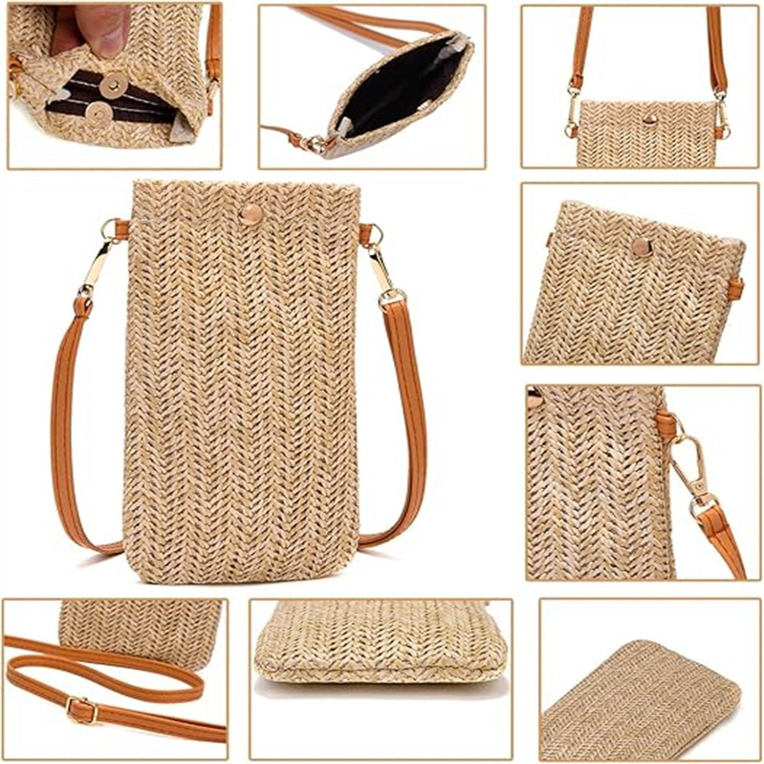autolock Strandtasche Kleine Crossbody Stroh Handtasche günstig online kaufen