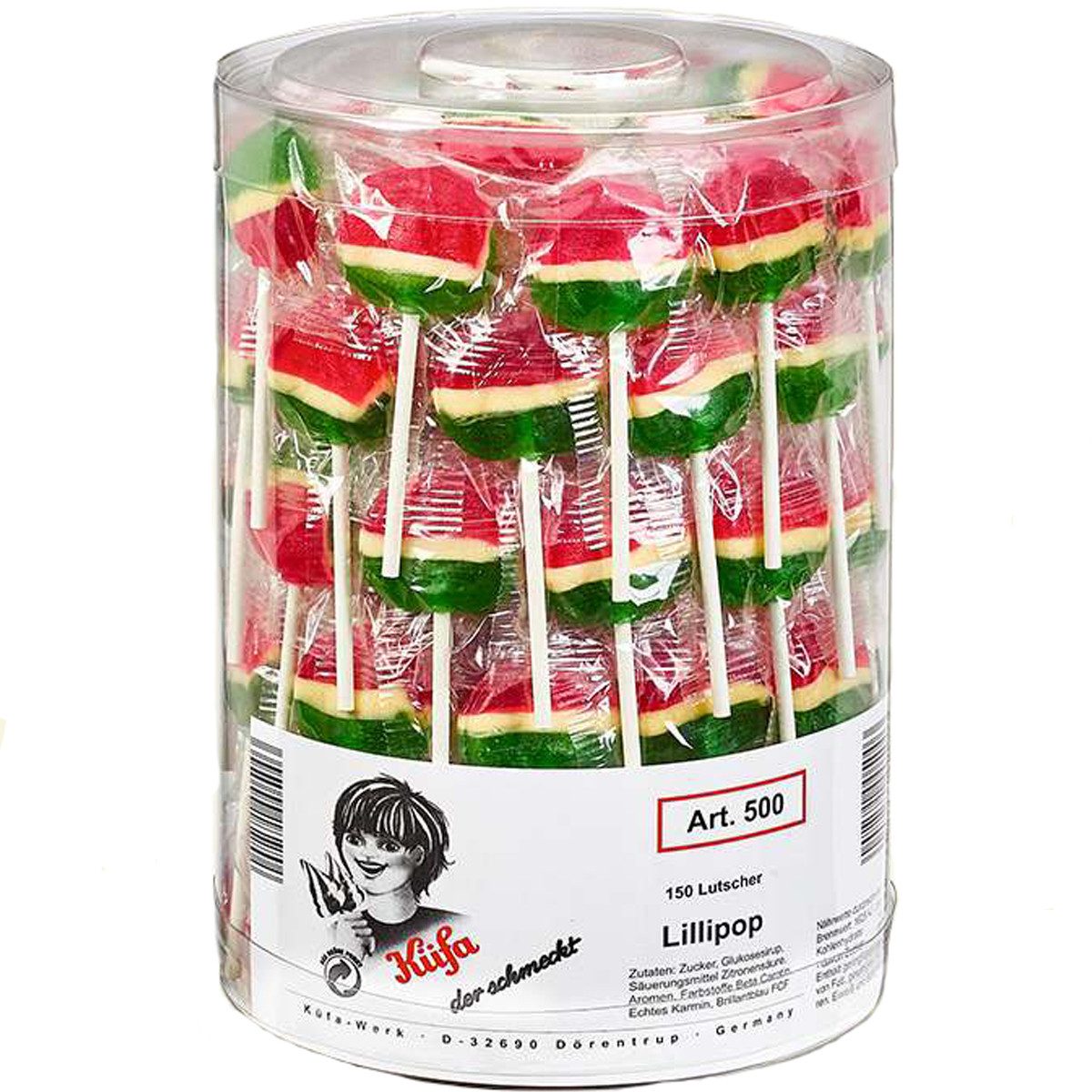 KUEFA Süßigkeit, Küfa Lillipop Frucht Lutscher fruchtig lecker 150 Stück 1700g
